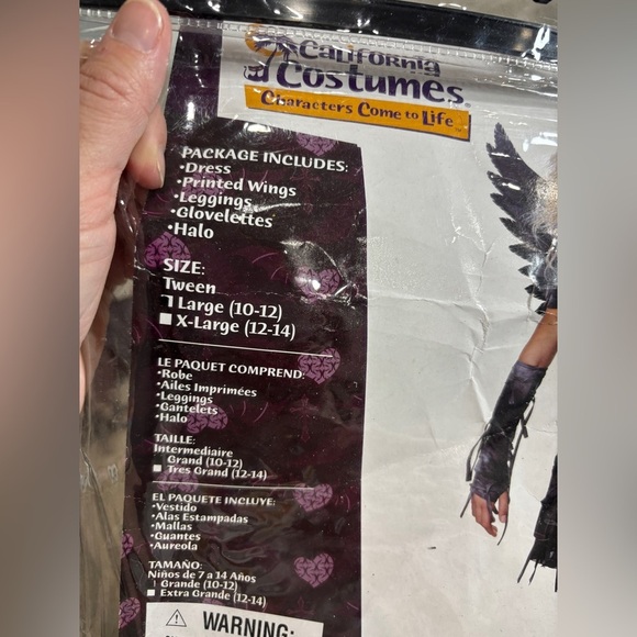 California Costumes Dark Angel Teen Halloween Costume Large 10-12 - Picture 7 of 7